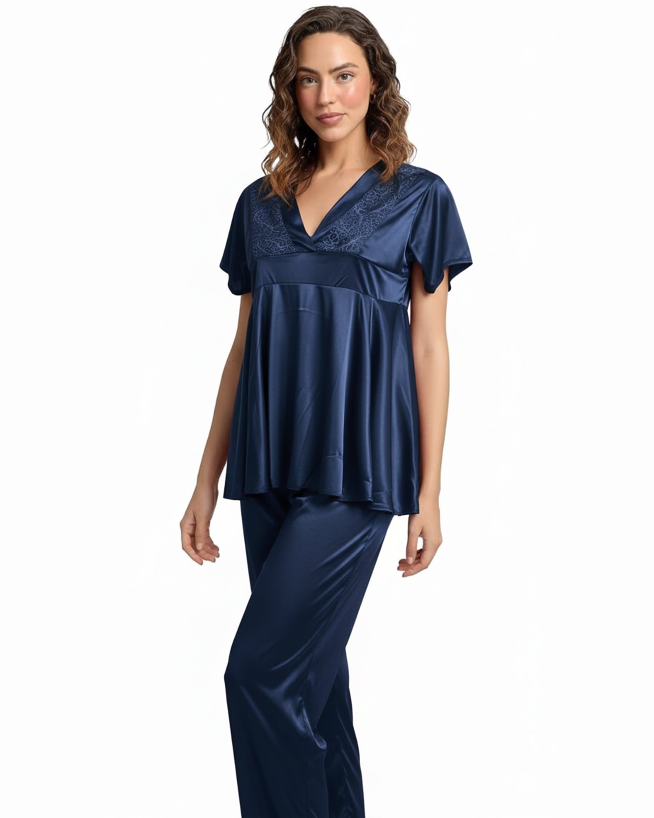 Silk PJ Set - Silk Ease - Blue