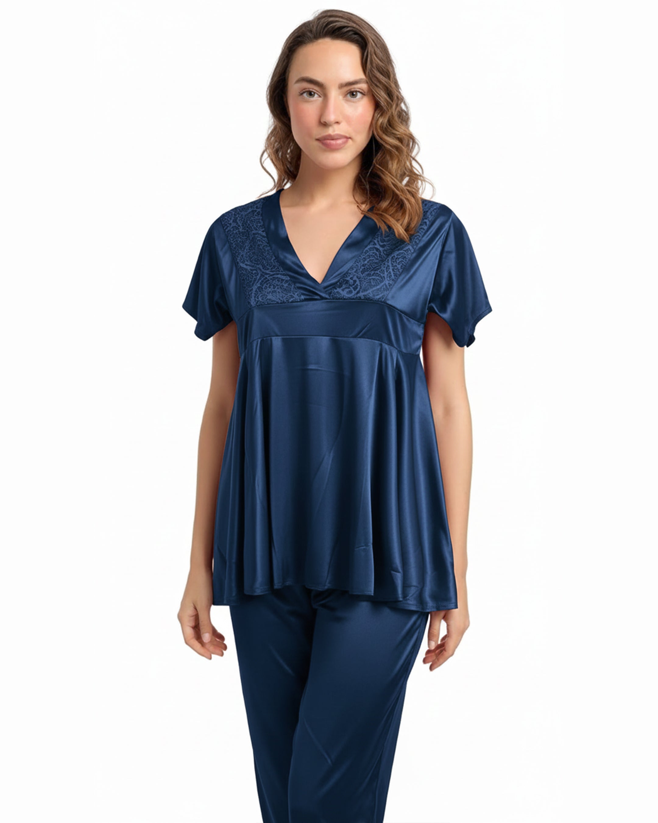 Silk PJ Set - Silk Ease - Blue