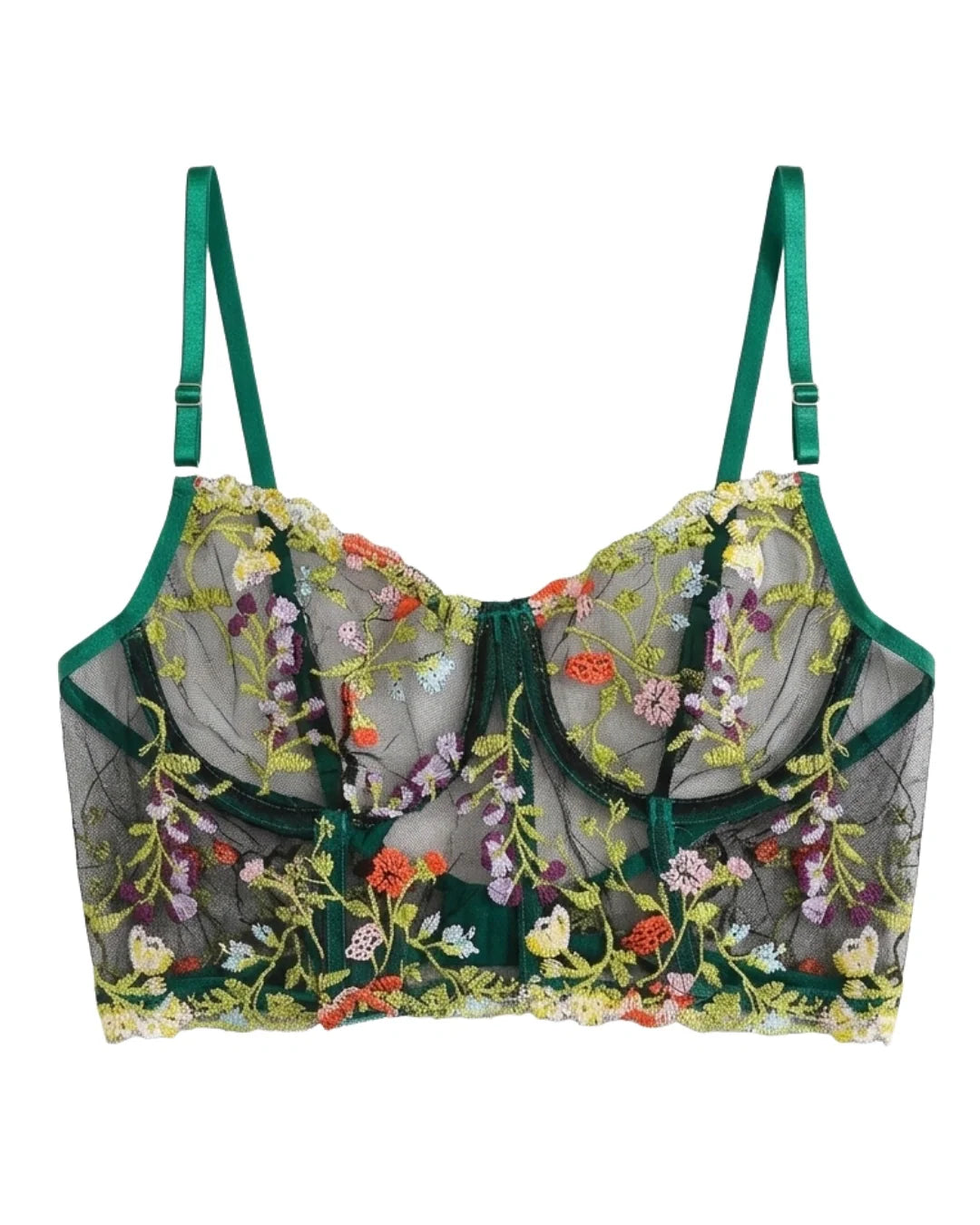 Non Padded Bra Set - Alvyn - Green