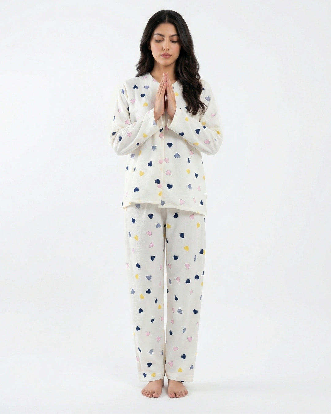 Summer Crinkled Pajama Suit - Love Dot