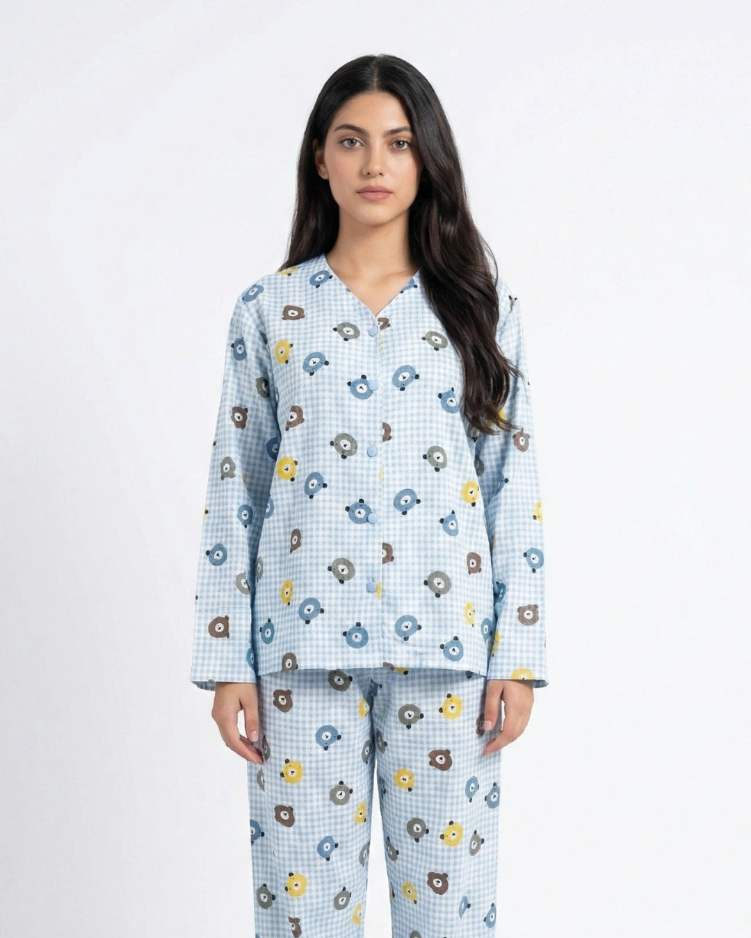 Summer Pajama Suit - Blue Bear