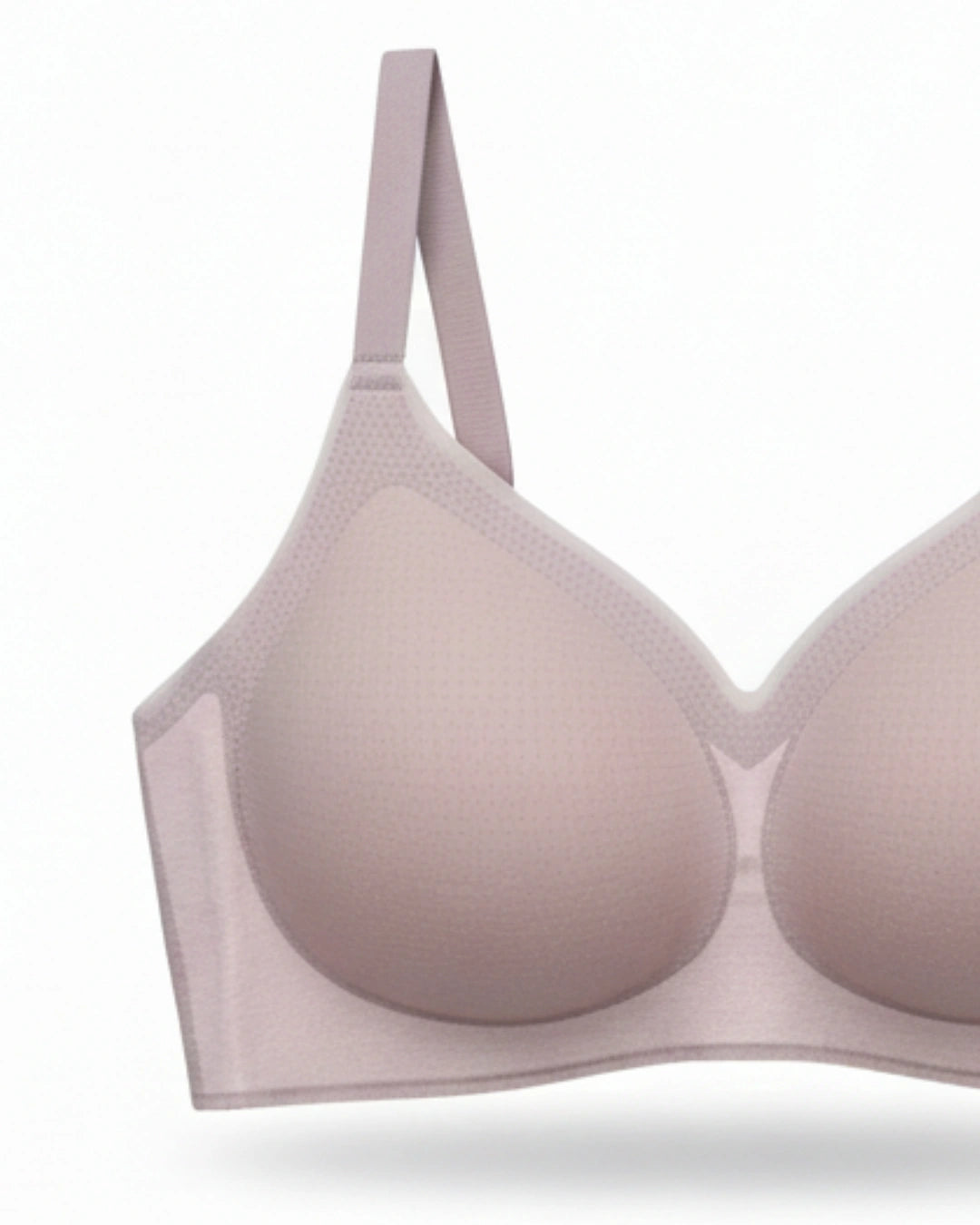 Padded Seamless Smooth Dot Bra - Soft Pink