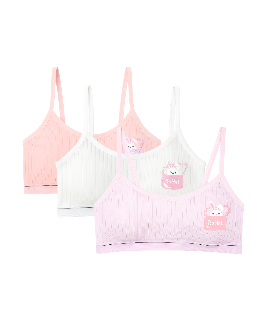 Pack of 3 Teenage Padded Bra - Rabbit