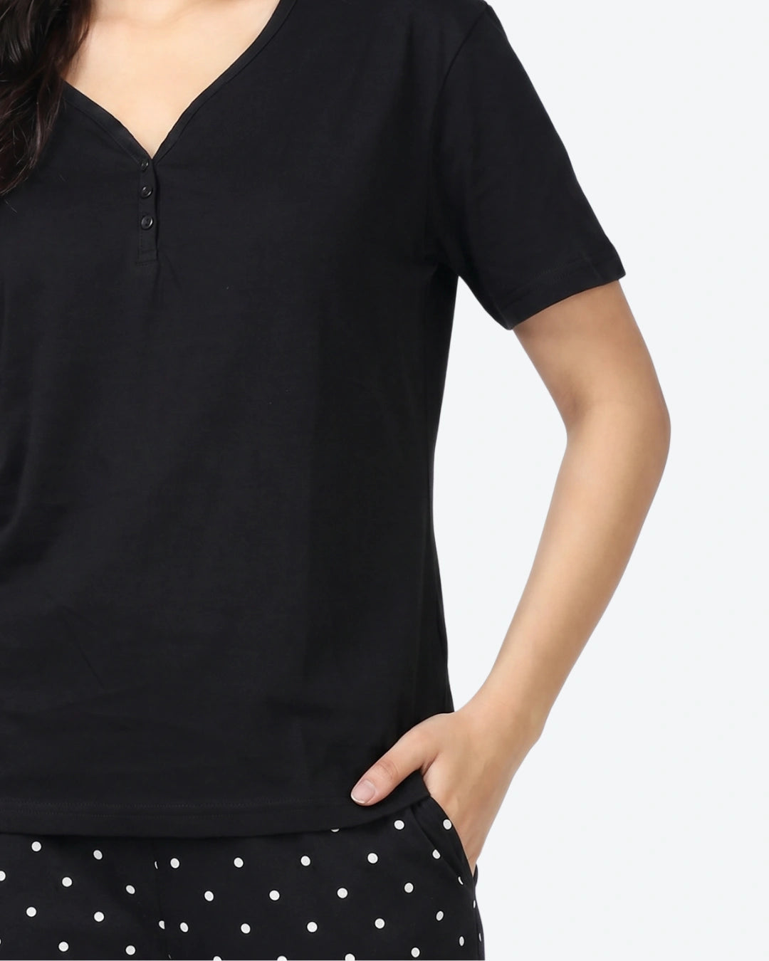 Cotton PJ Set - Mono Dot