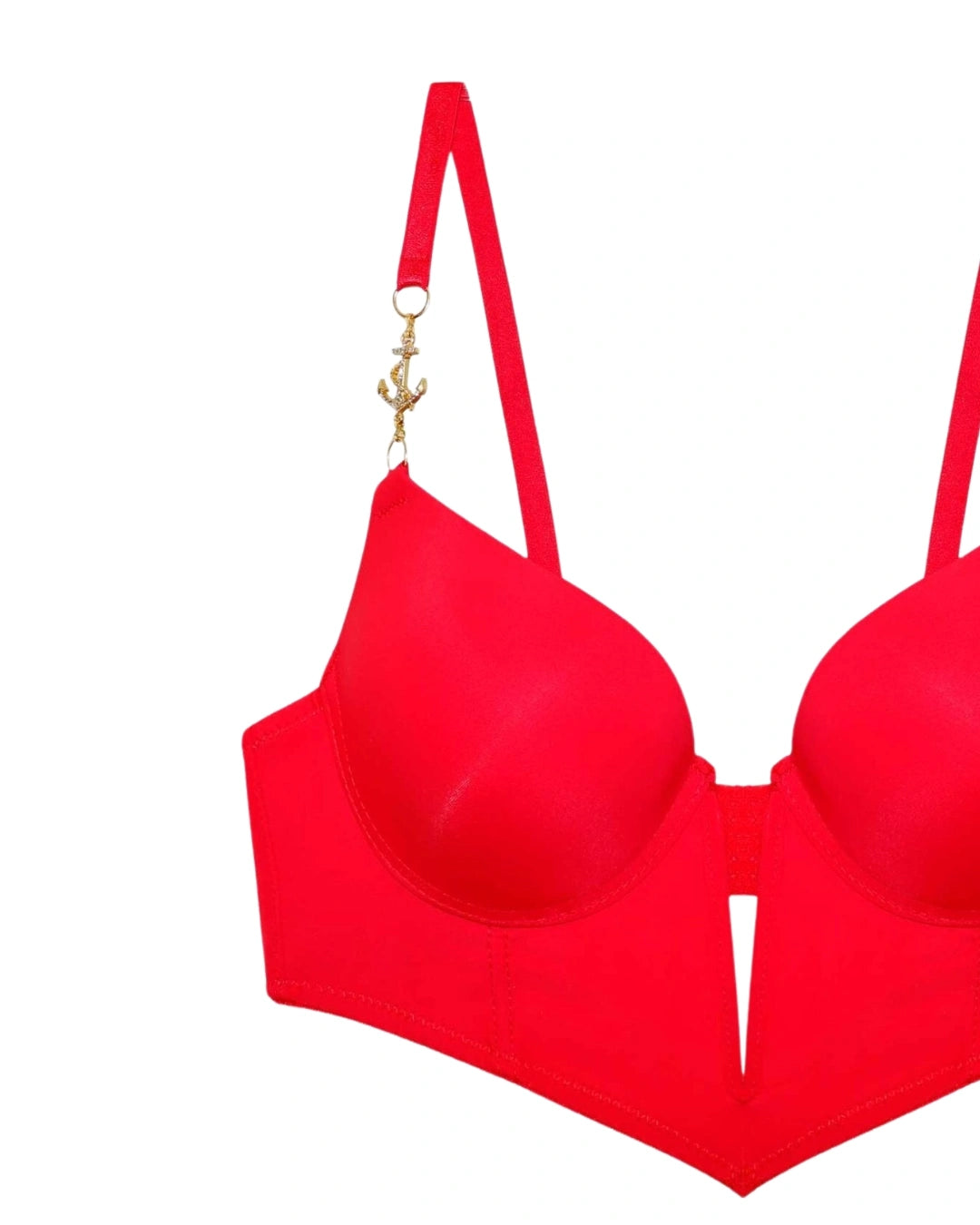 Padded Bra Set - Classic Shape - Red
