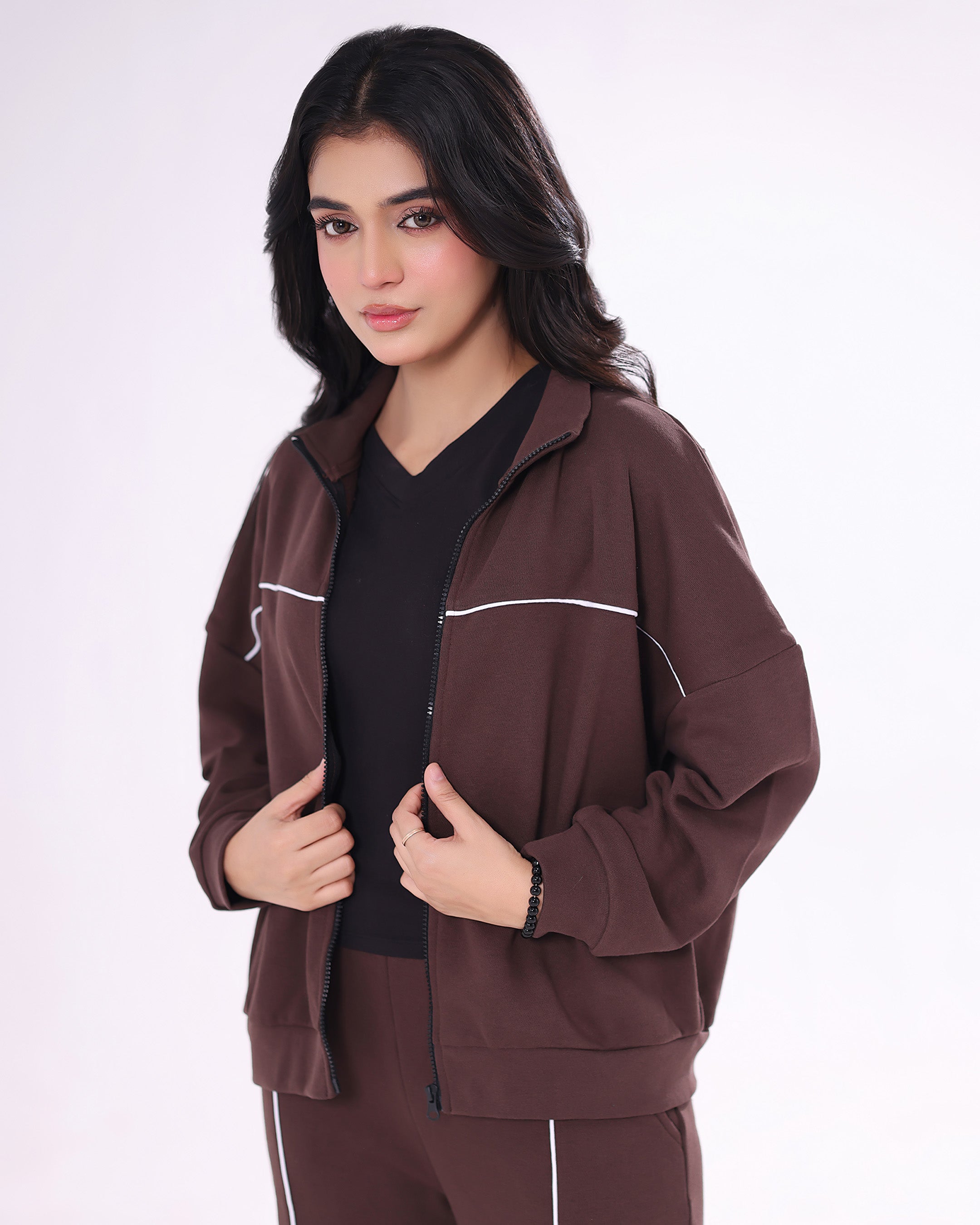Fleece Tracksuit – Daily Move - Brown