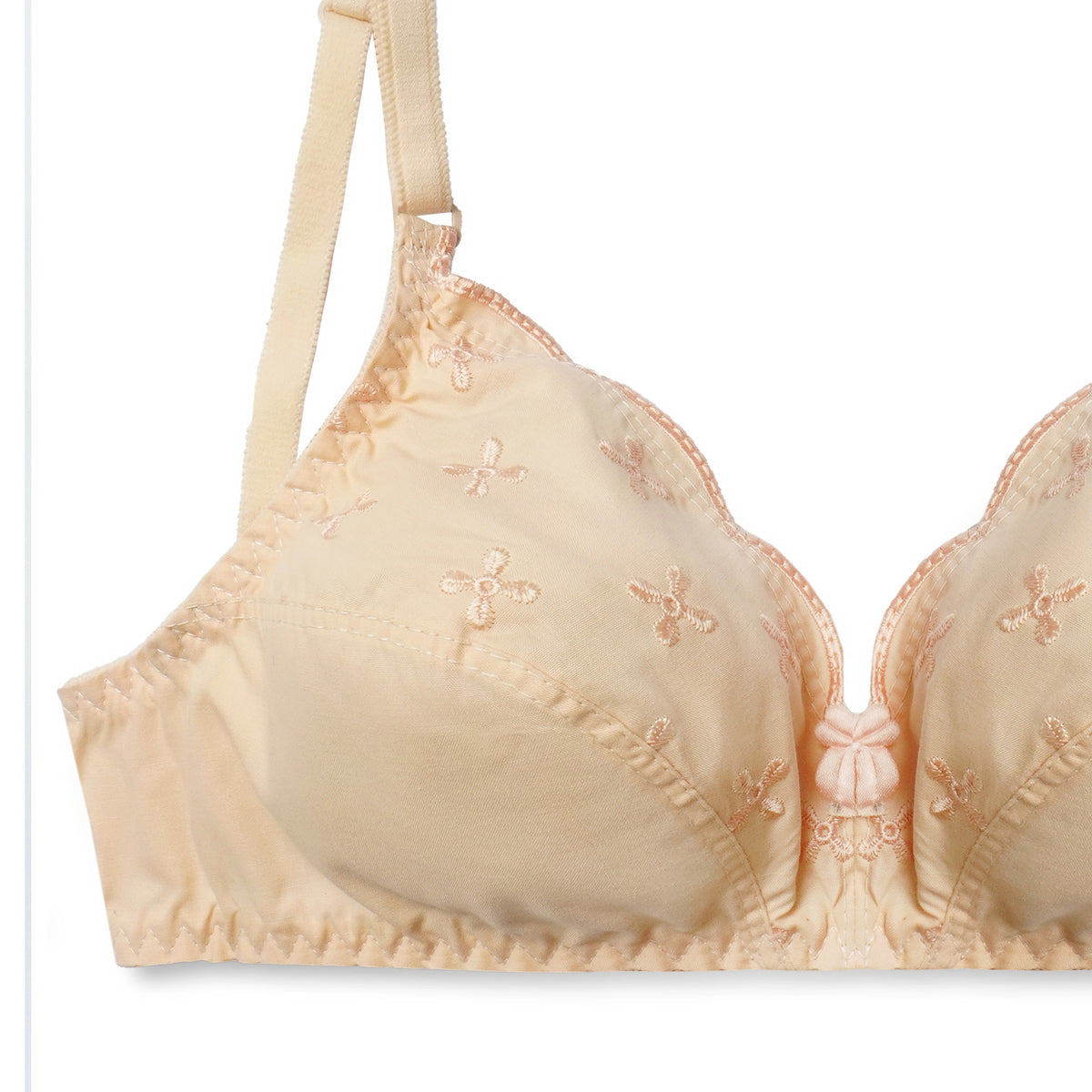 Floral Whisper Non Padded Wireless Bra Skin
