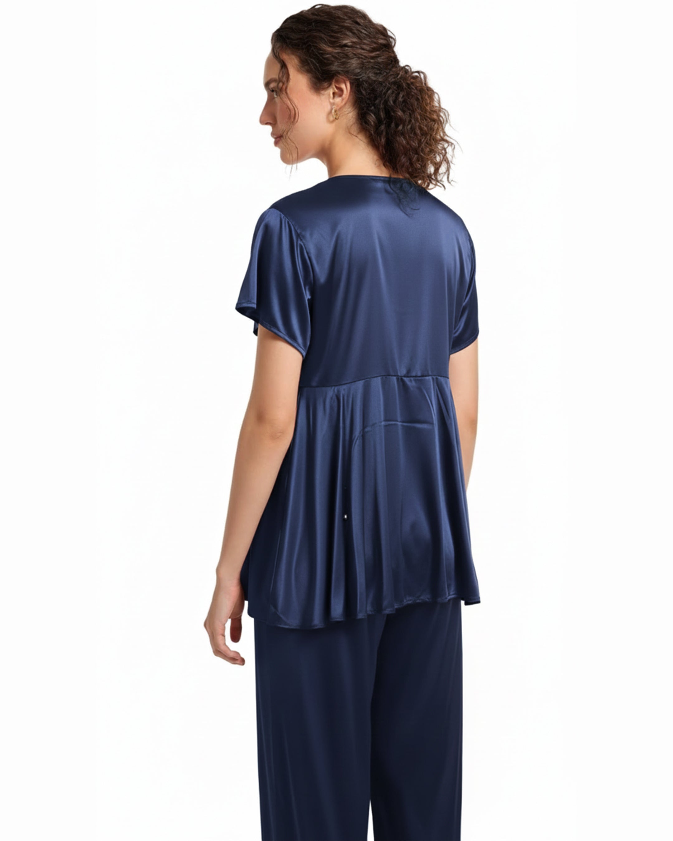 Silk PJ Set - Silk Ease - Blue