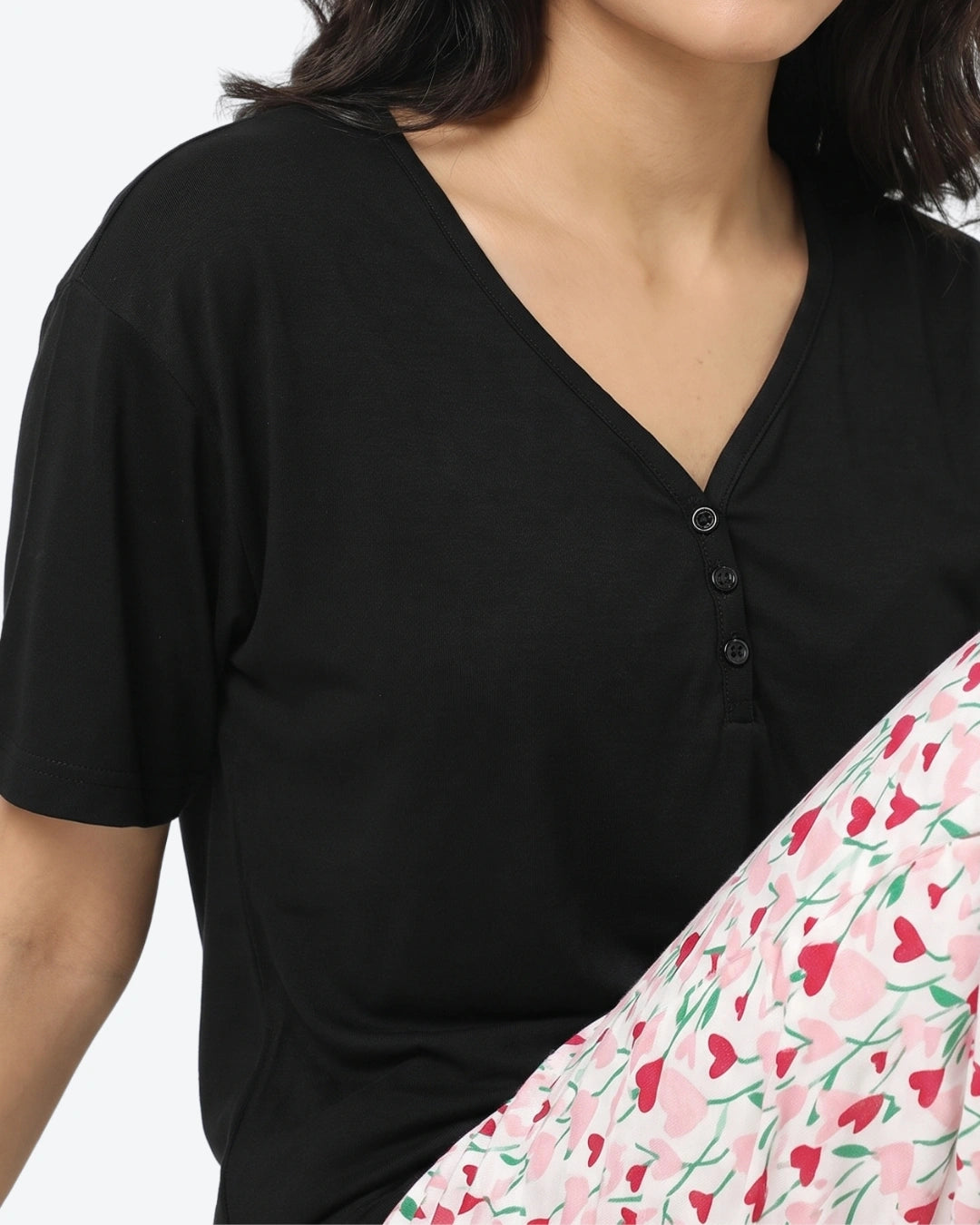 Cotton PJ Set - Heart Petal
