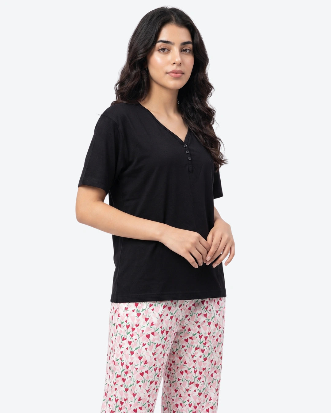 Cotton PJ Set - Heart Petal