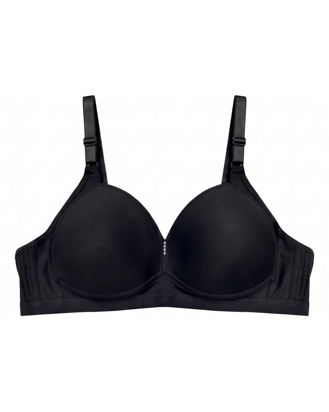 Plus Size Non-Wired Padded T-Shirt Bra - Pastel - Black