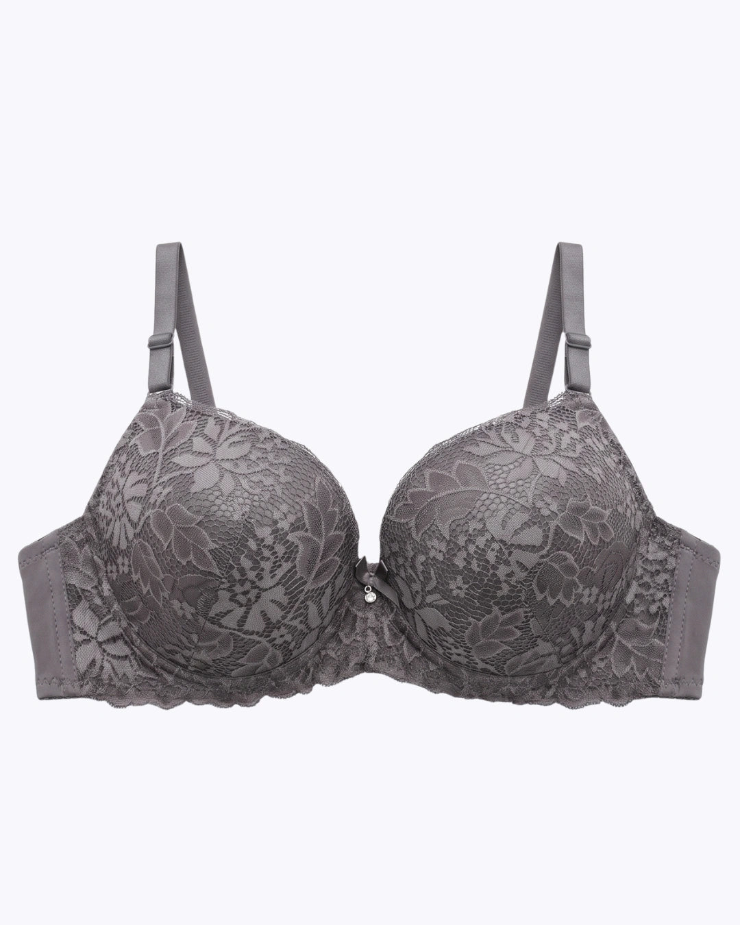 Plus Size Padded Bra - Softessa - Charcoal