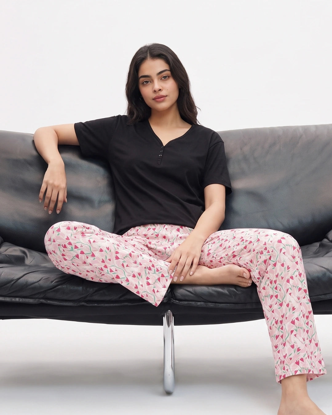 Cotton PJ Set - Heart Petal