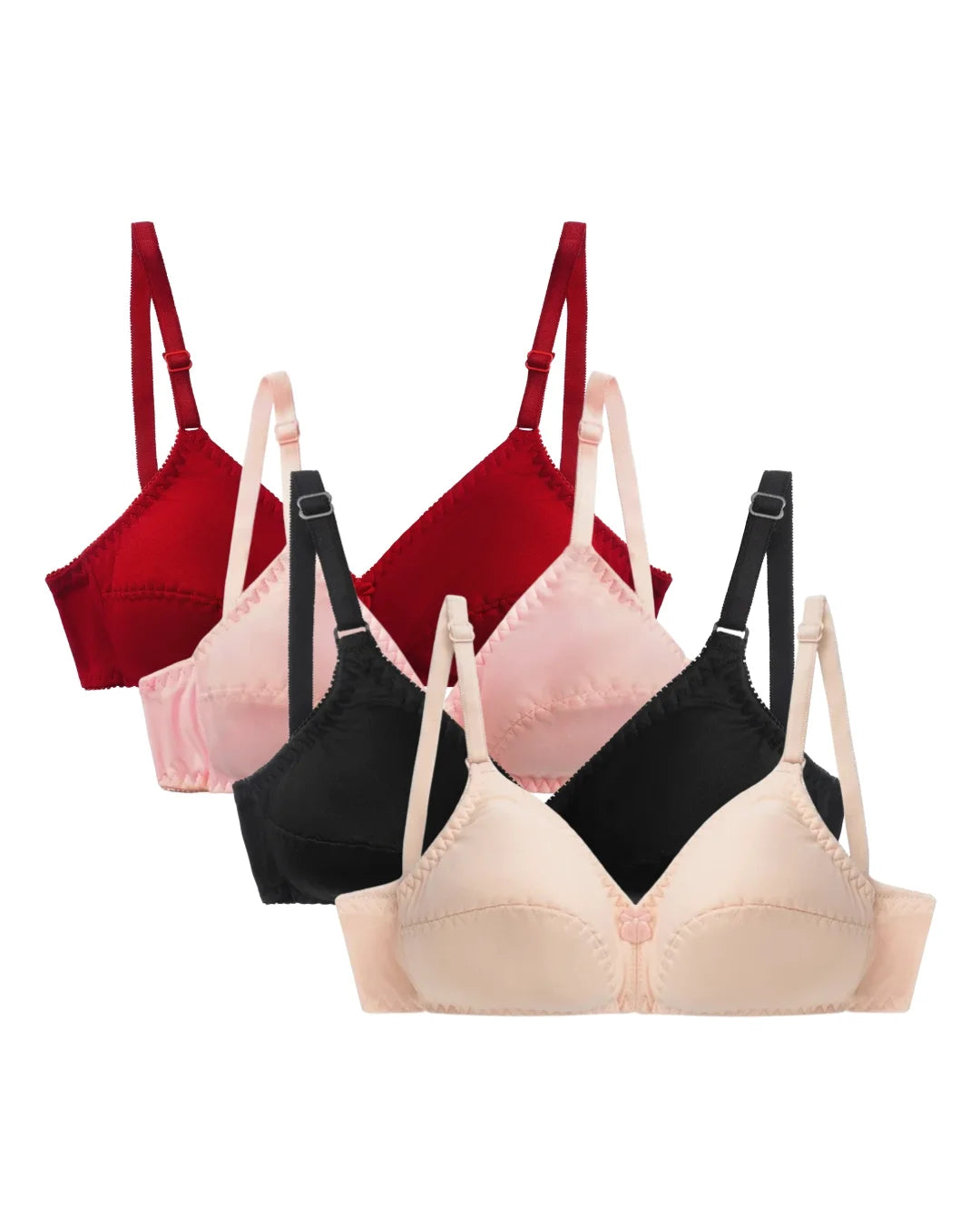 Pack Of 4 - Padded Luxe Single Padded Wireless Bra