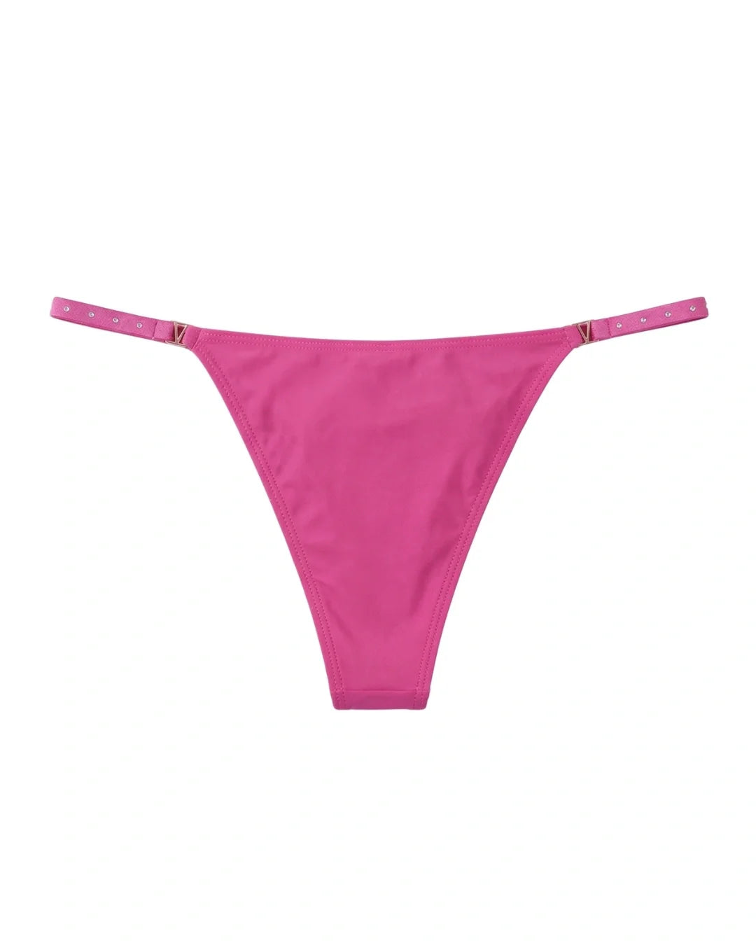 Thong Panty - Noir Strap - Pink