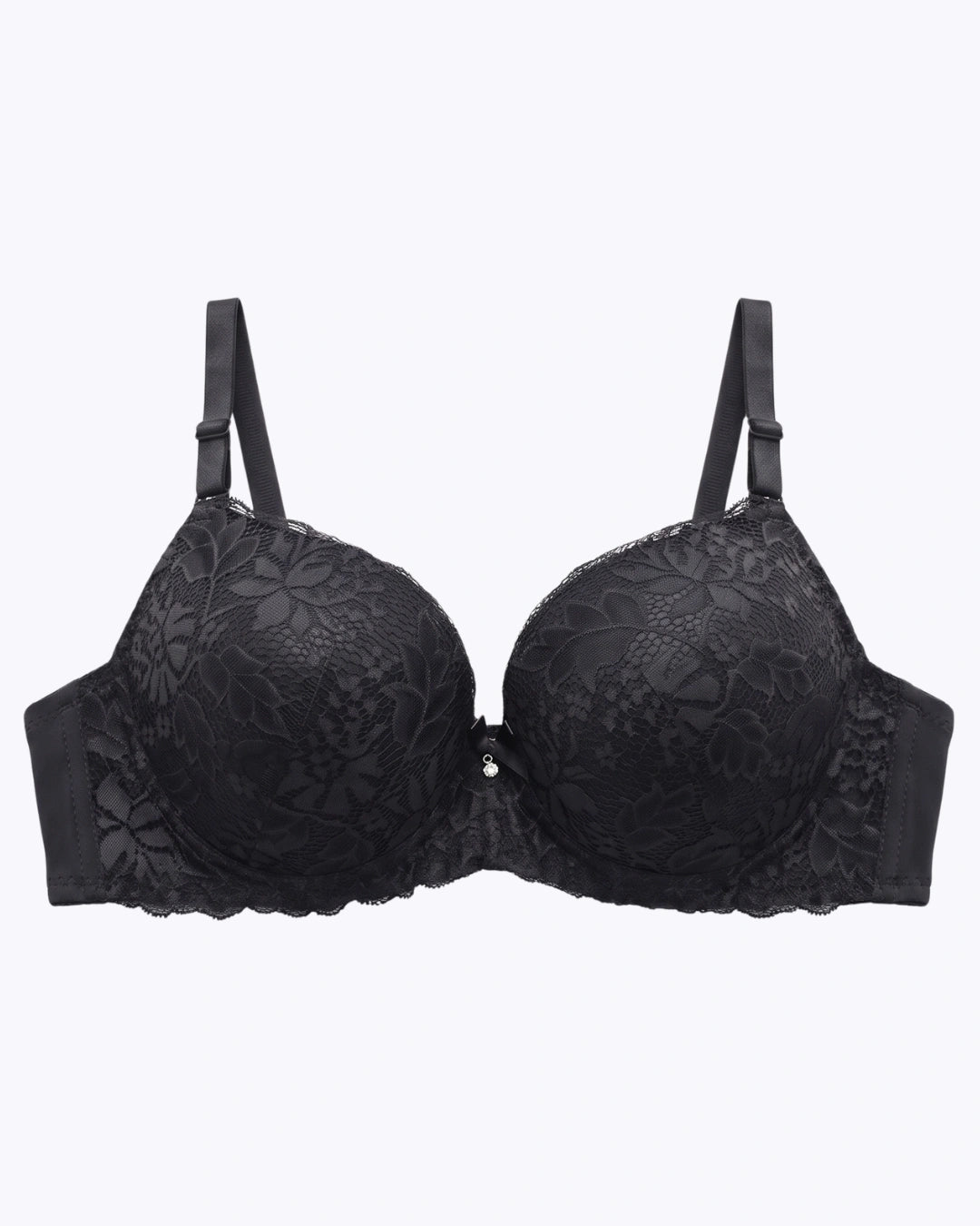 Plus Size Padded Bra - Softessa - Black