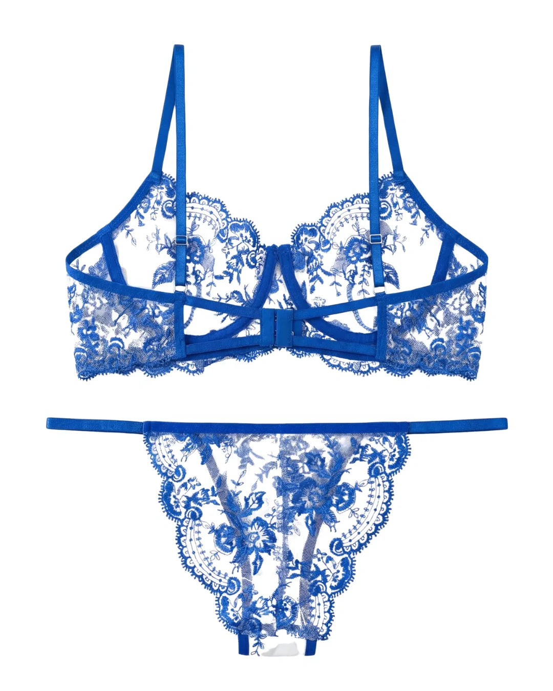Non Padded Bra Set - Florisse - Blue