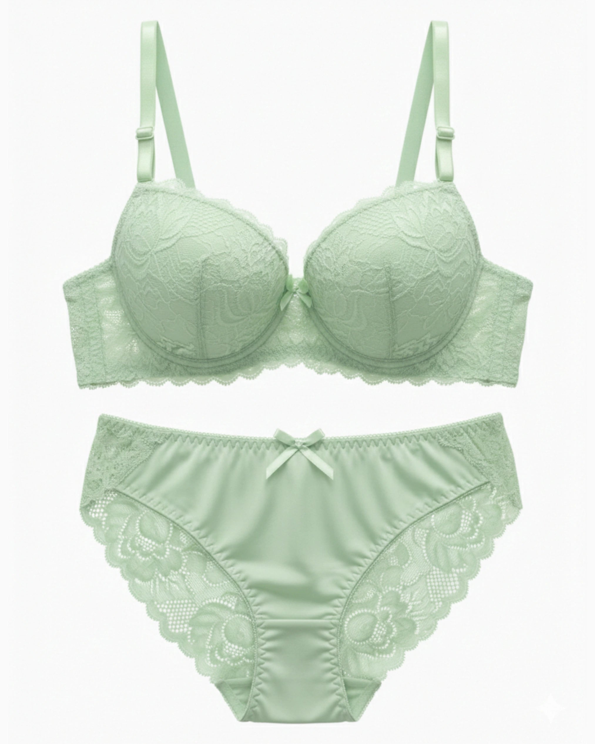 Padded Bra Set -  Embro - Green