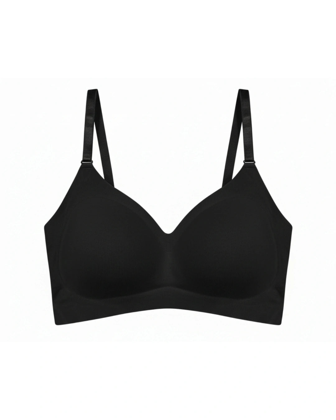 Padded Seamless Easy Comfort Bra - Black