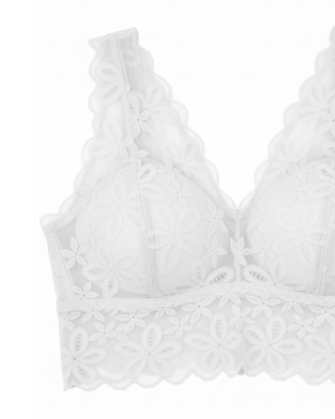 Padded Bralette - Lace Flux - White