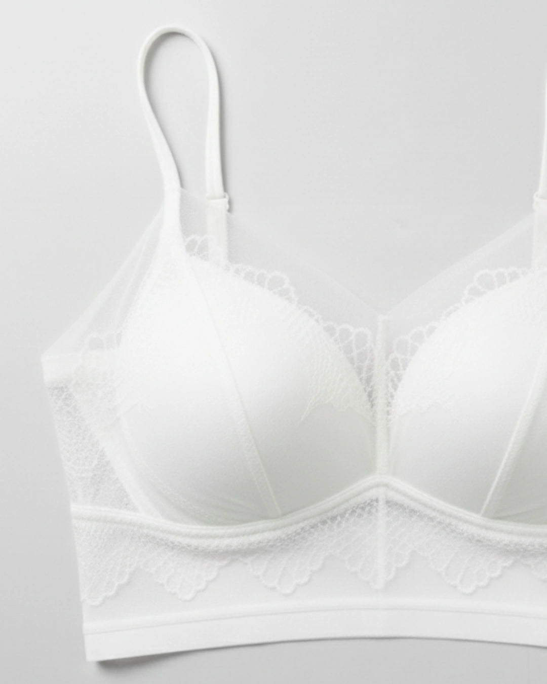 Seamless Padded Bra - Nua Lace - White