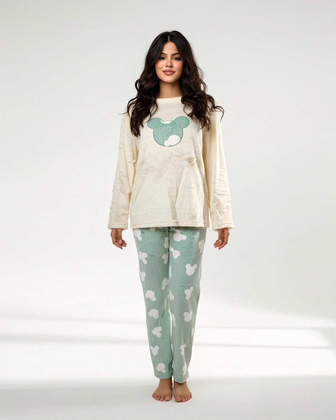 Fleece Pajama Suit - Minty Bear