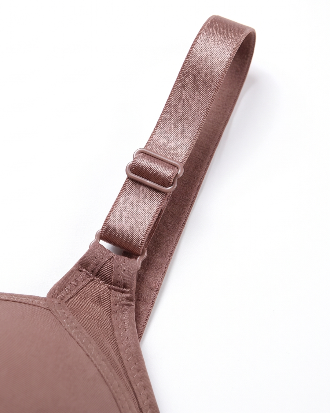 Plus Size Non-Wired Padded T-Shirt Bra - Pastel - Brown