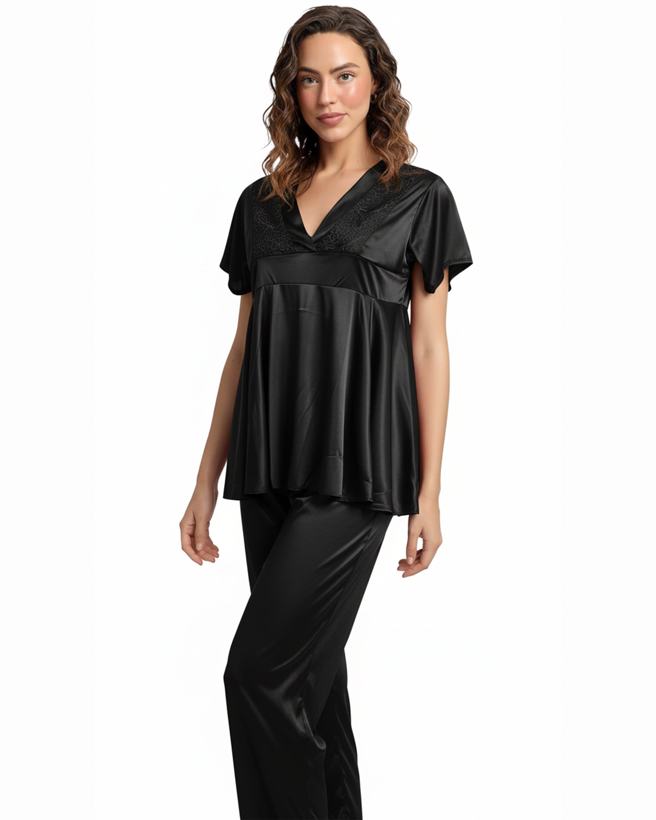 Silk PJ Set - Silk Ease - Black