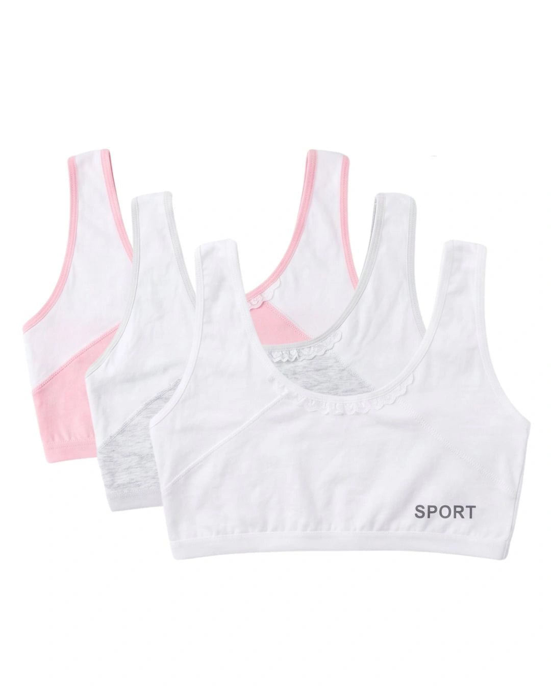 Pack Of 3 Teenage Bra - Candy Frill