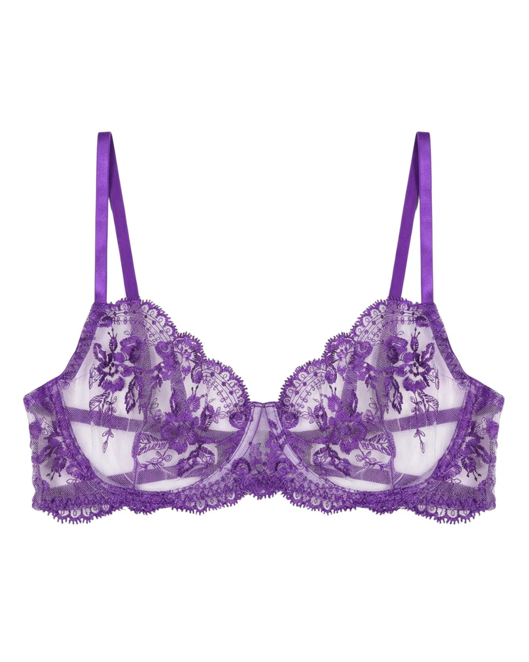 Non Padded Bra Set - Truffle - Purple