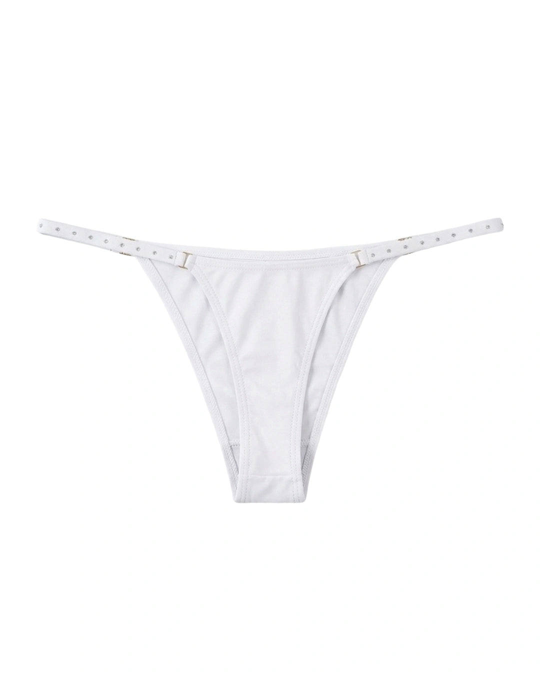 Thong Panty - Noir Strap - White