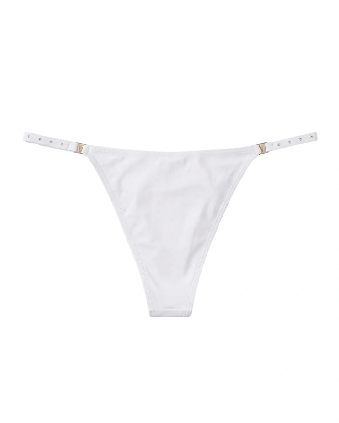 Thong Panty - Noir Strap - White