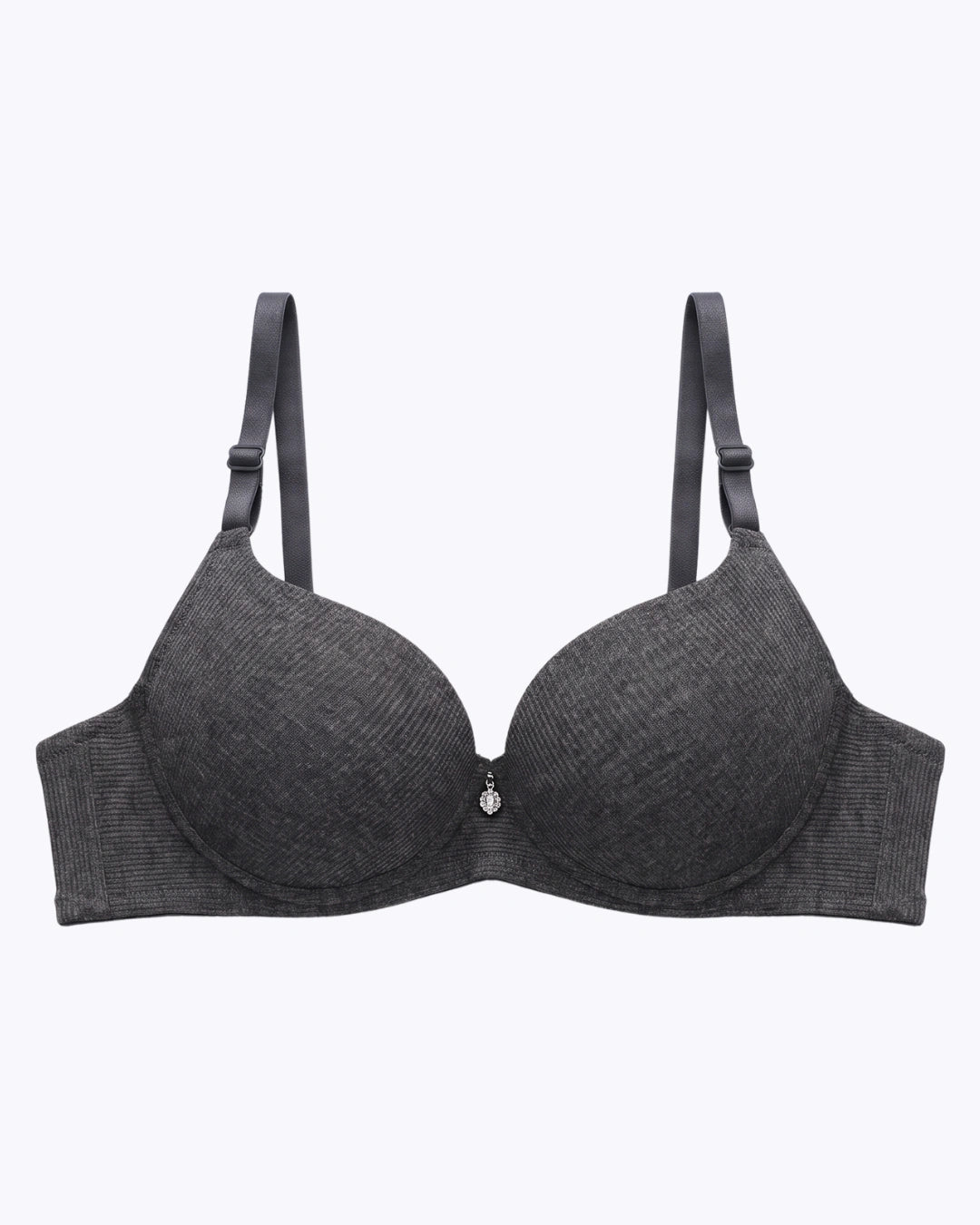Padded Push-up Bra - Elva - Charcoal