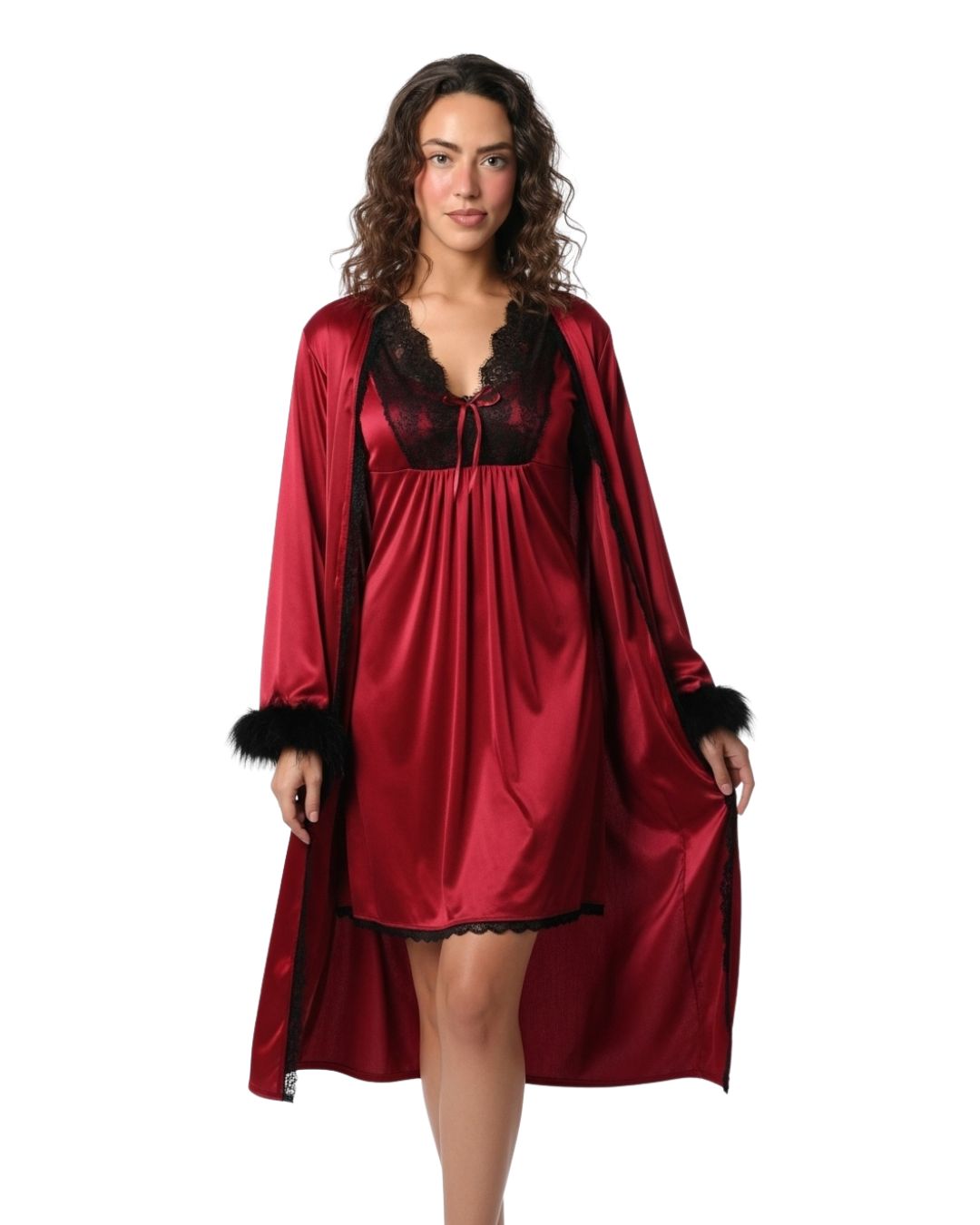 Gown Set - Rivya - Maroon