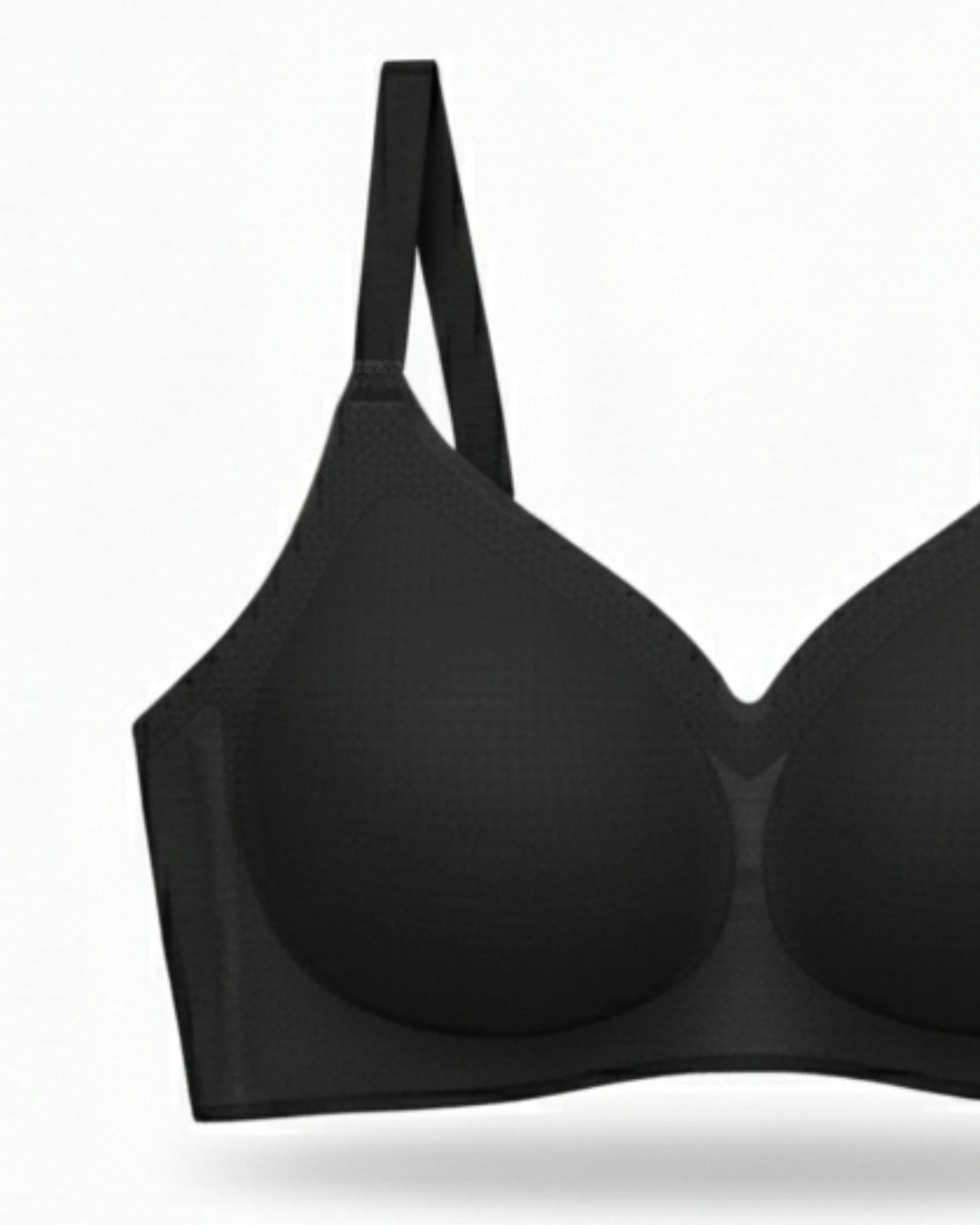 Padded Seamless Smooth Dot Bra - Black