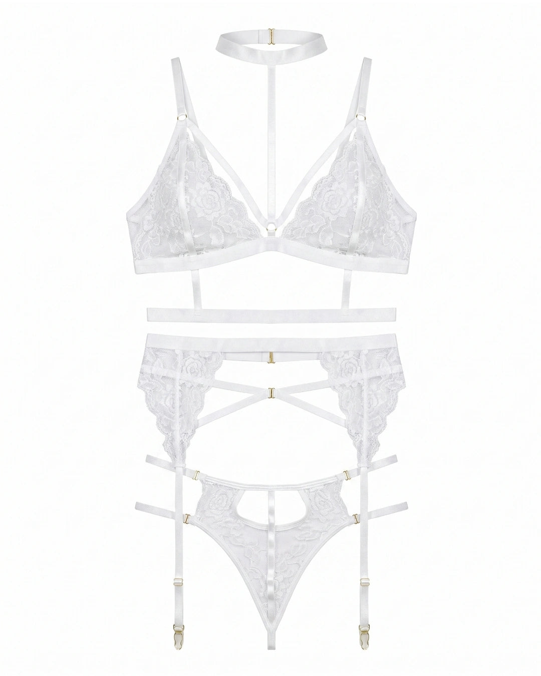 Garter Set - Xyra - White