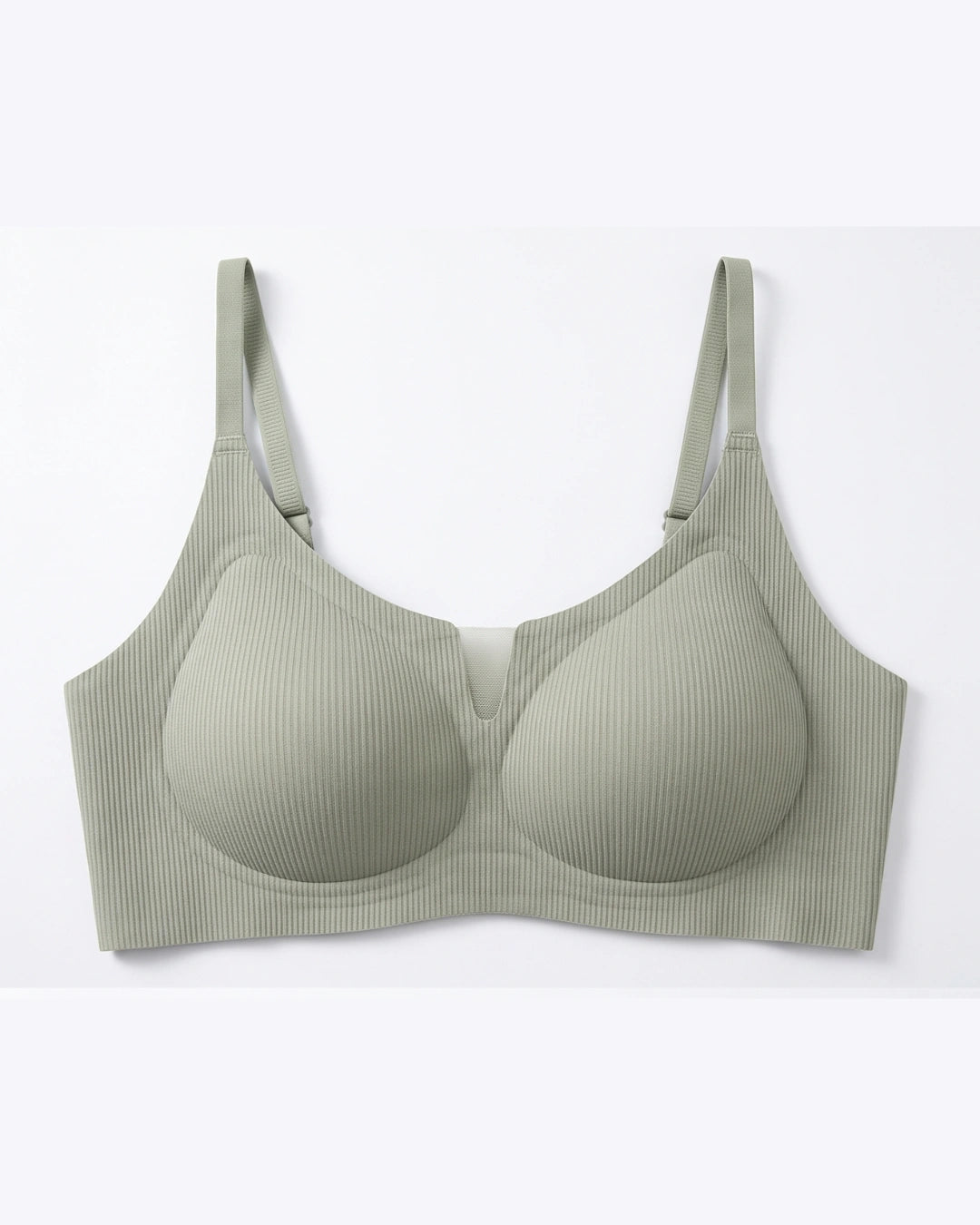 Padded Seamless Curve Bra - Olive Green