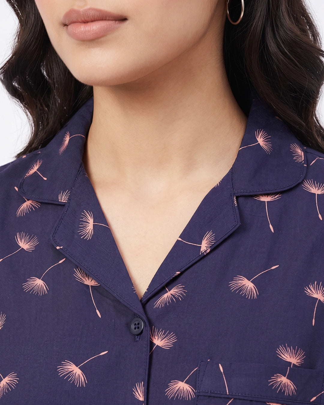 Linen PJ Set - Blue Blossom