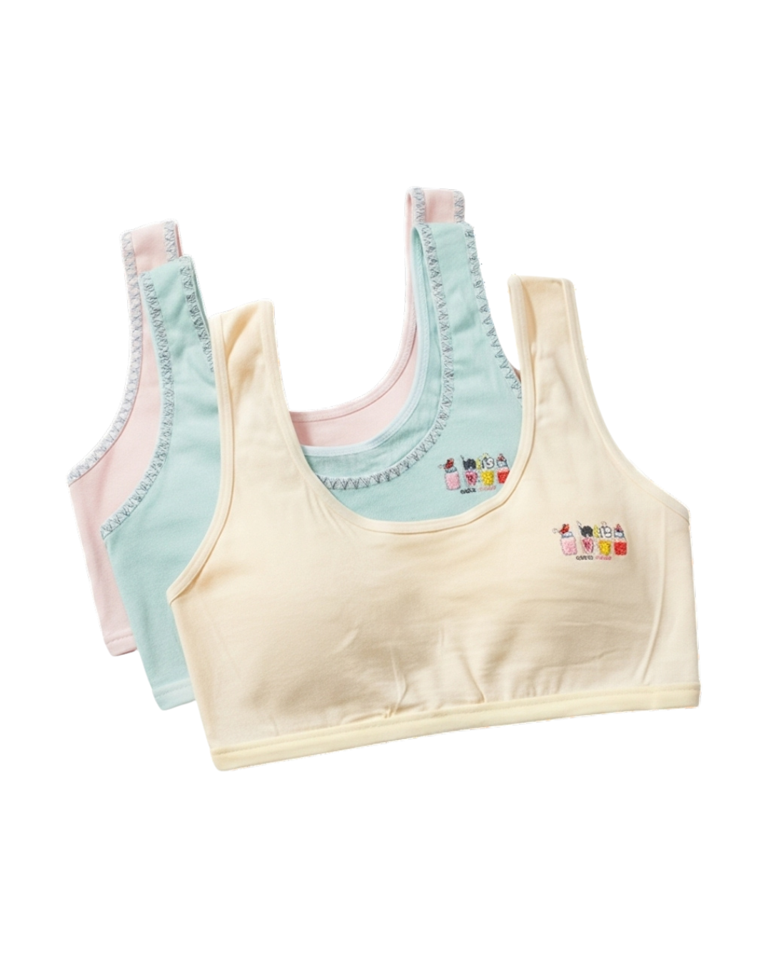 Pack of 3 Teenage Bra - Mint Ease