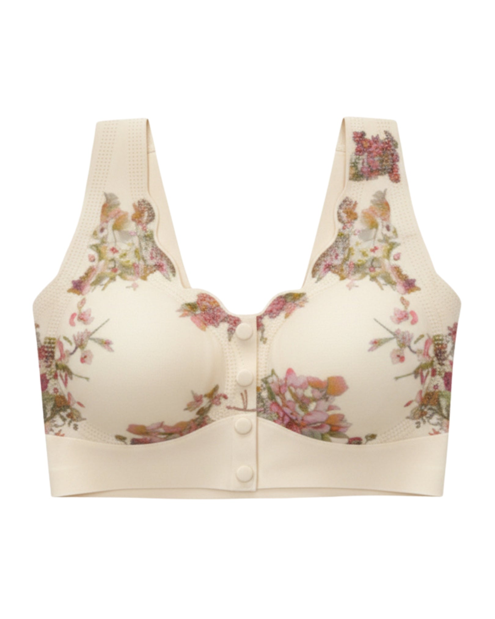 Wireless Front-Closure Padded Bra - Florvya Skin