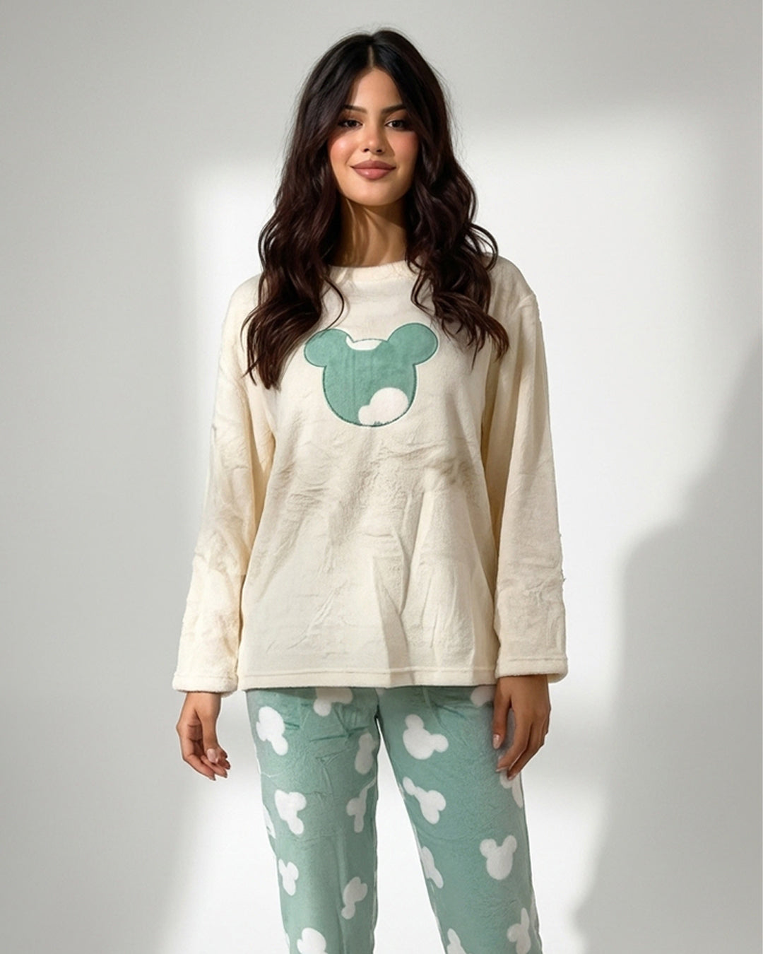 Fleece Pajama Suit - Minty Bear