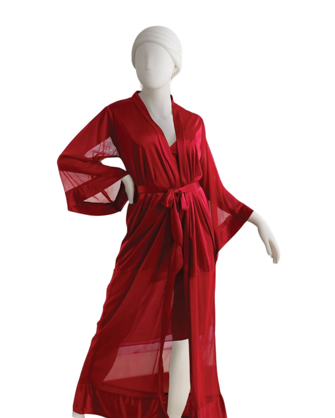 Gown Set - Rinny Silk - Maroon