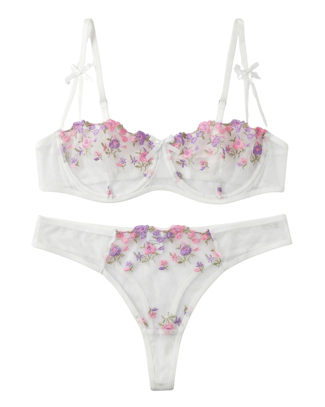 Non Padded Bra Set - Blush Veil - Pink