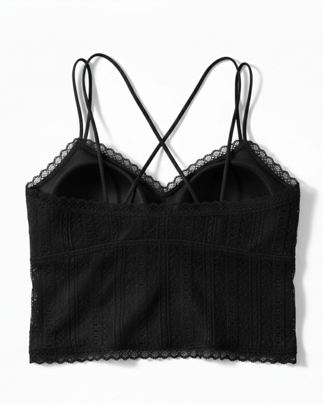 Padded Bralette - Mesh Stride - Black
