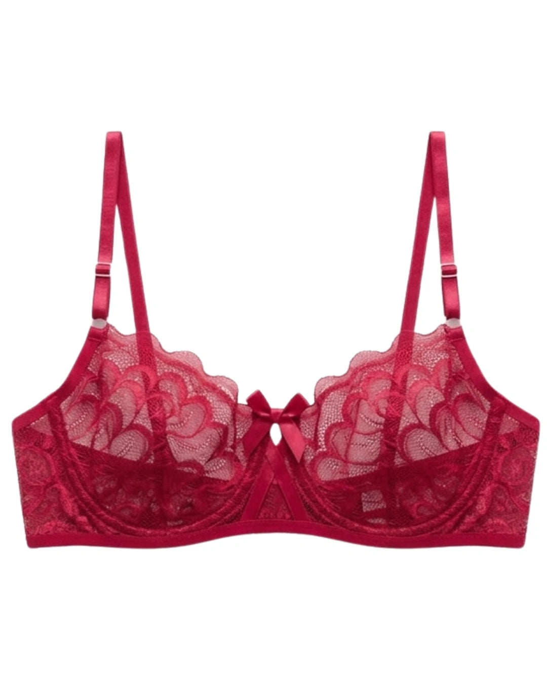 Non Padded Bra Set - Seravine - Red