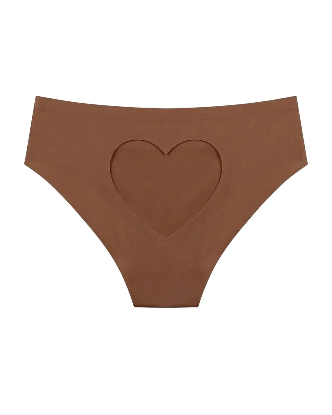 Seamless Bikini Panty - Blush Heart - Brown