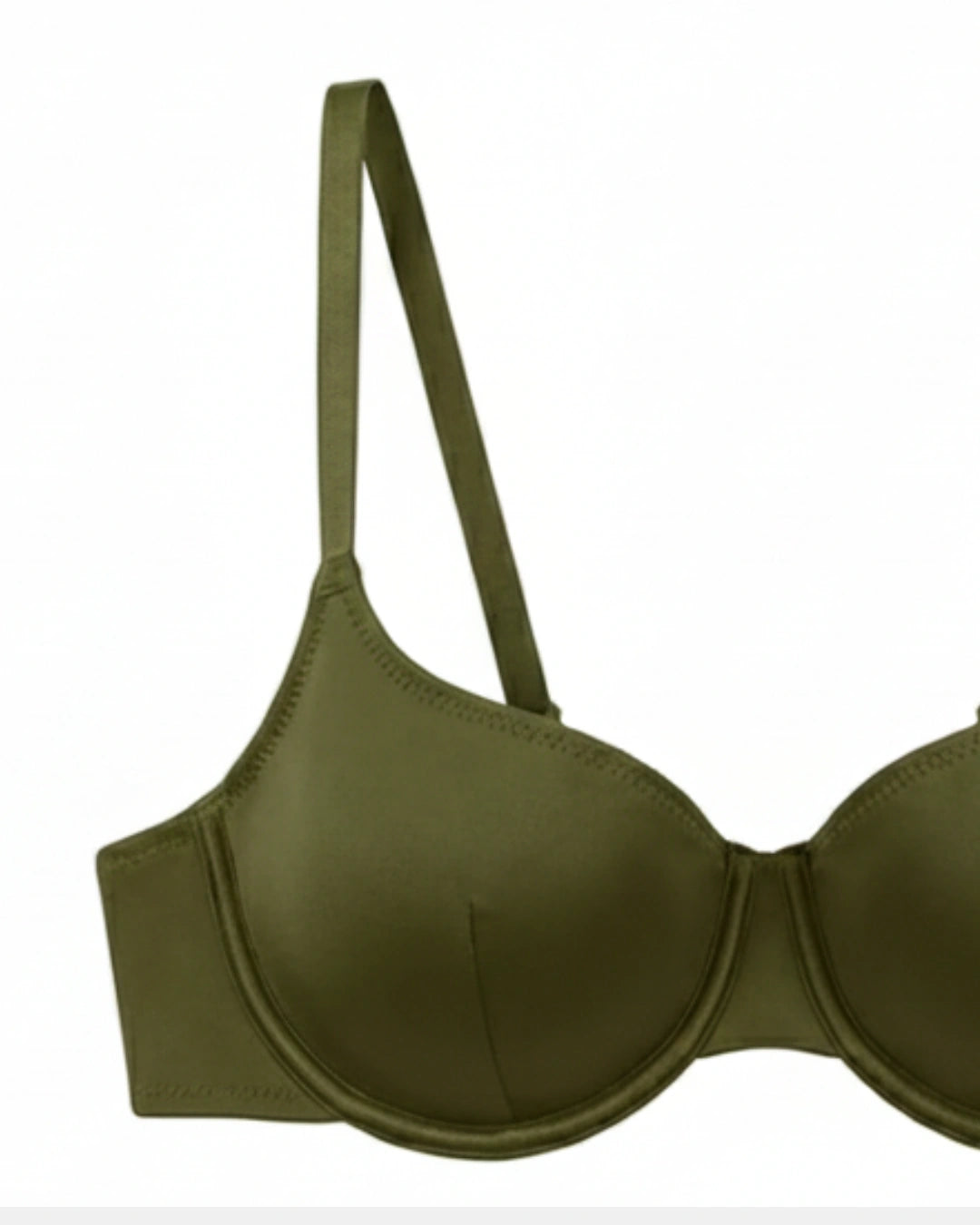 Non-Padded Bra Set -  Camille - Olive