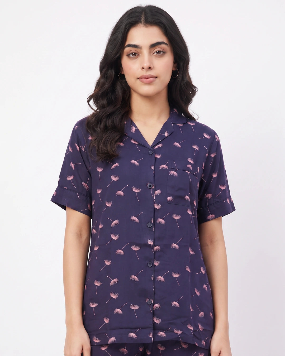 Linen PJ Set - Blue Blossom