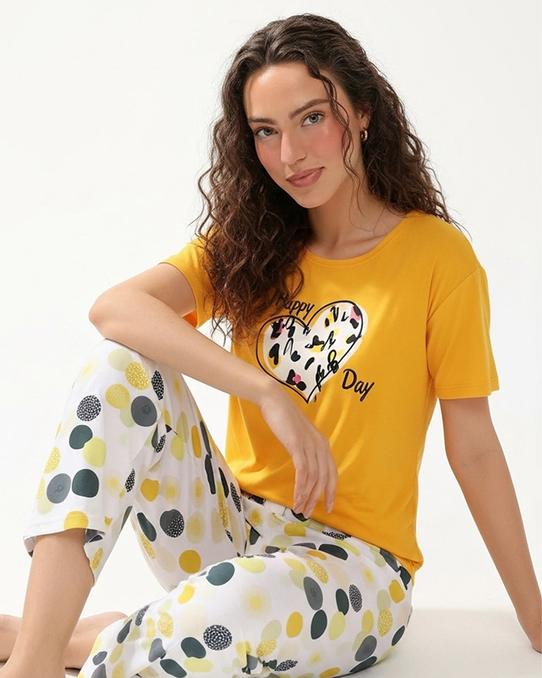 Cotton PJ Set - Yellow Chic