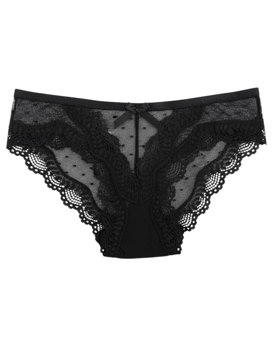 Brief Panty - Lace Dot - Black